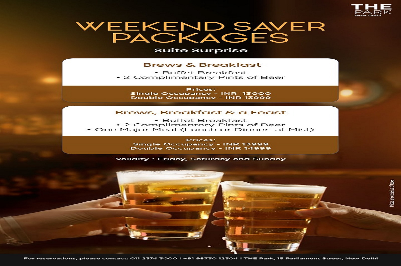 WEEKEND SAVER PACKAGES