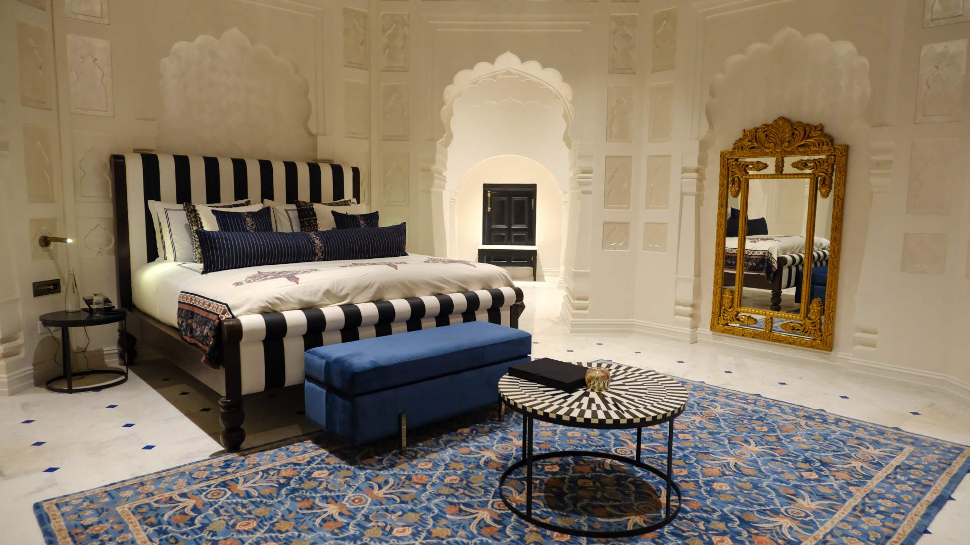 A Marble Bed at the Presidential Suite in Ran Baas The Palace Hotel